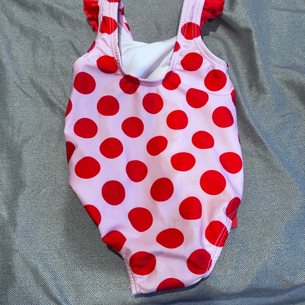 Disney Pink and Red Polka Dot Kids Bikini